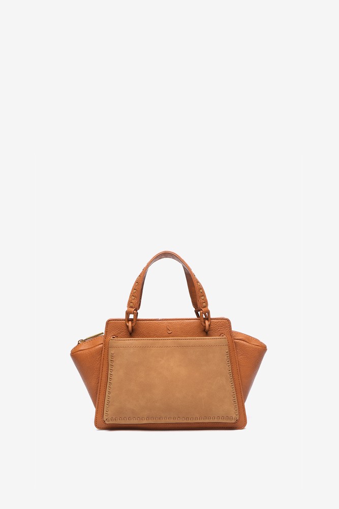 Abbacino Bolso de mano pequeño en materiales reciclados cognac Promoción trimestral