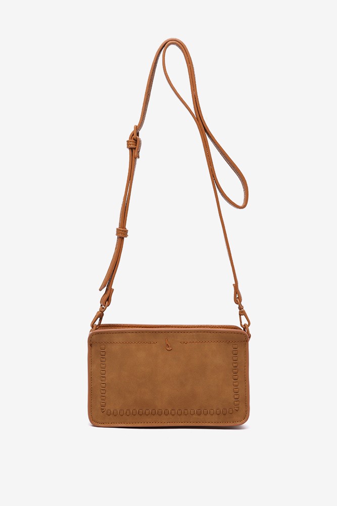 Abbacino Bandolera en materiales reciclados cognac Superdescuento