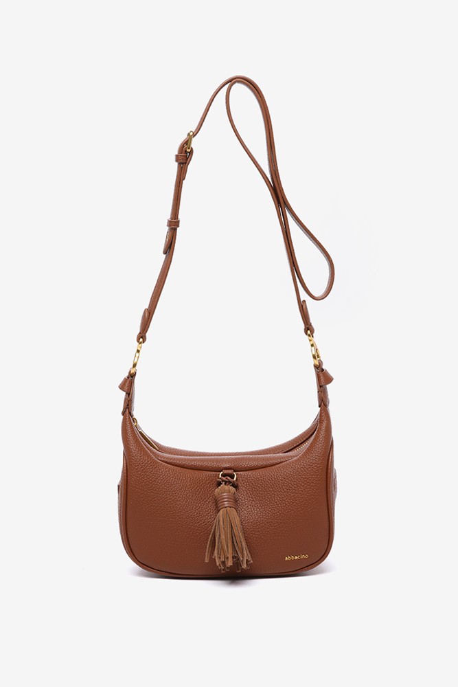 Abbacino Bandolera con borla en materiales reciclados cognac Grandes descuentos