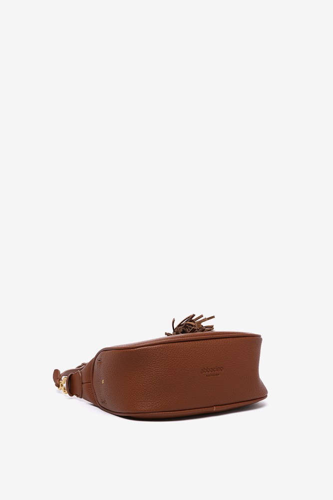 Abbacino Bandolera con borla en materiales reciclados cognac Grandes descuentos