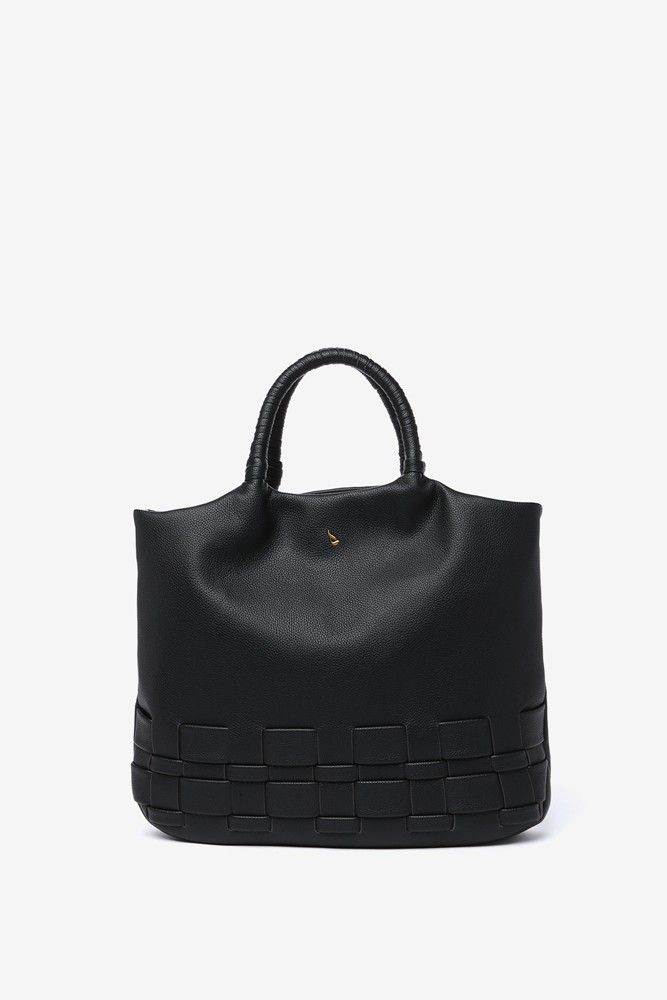 Abbacino Bolso shopper en materiales reciclados trenzados negro Precios de Black Friday