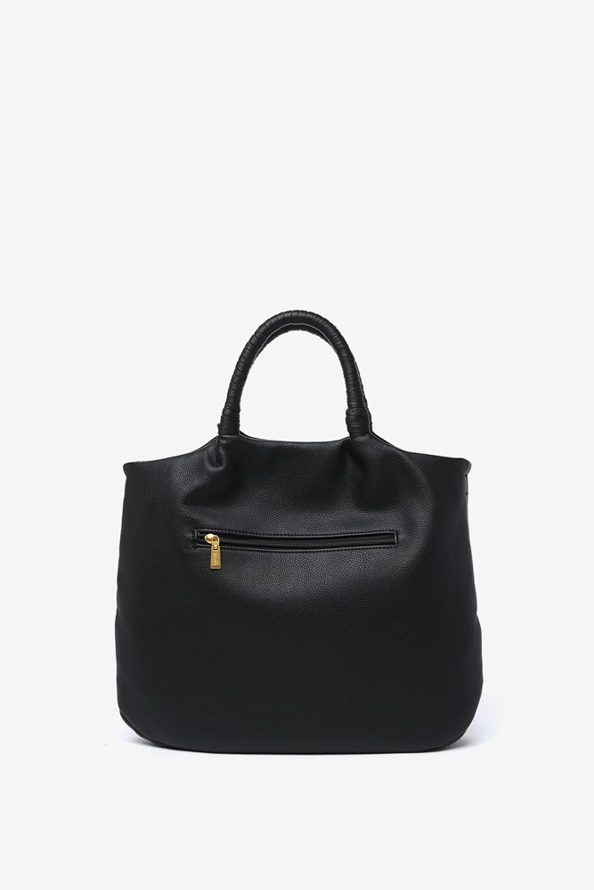 Abbacino Bolso shopper en materiales reciclados trenzados negro Precios de Black Friday