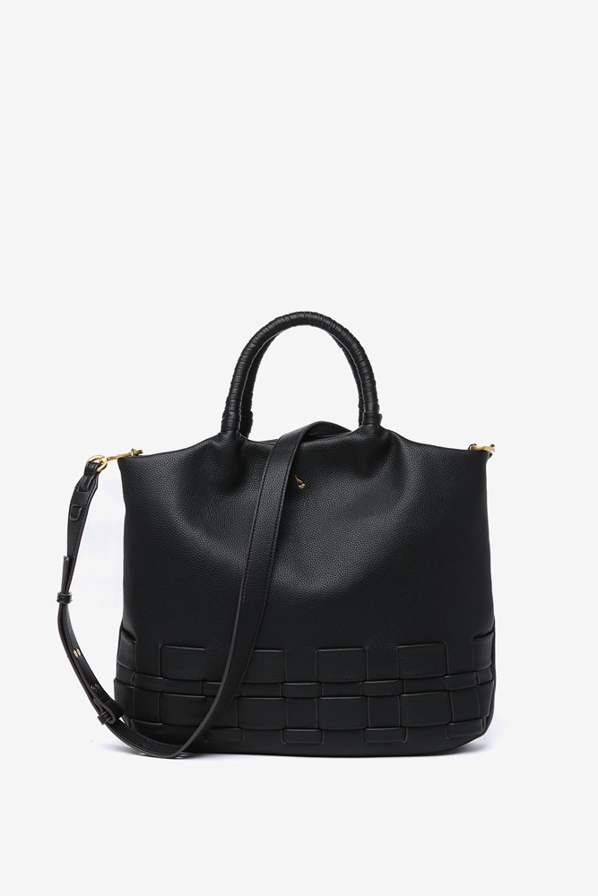 Abbacino Bolso shopper en materiales reciclados trenzados negro Precios de Black Friday