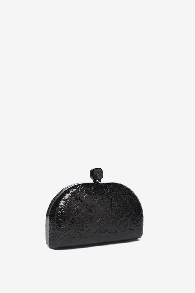 Abbacino Clutch de fiesta metalizado en negro