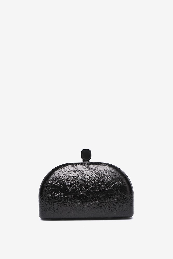 Abbacino Clutch de fiesta metalizado en negro En oferta