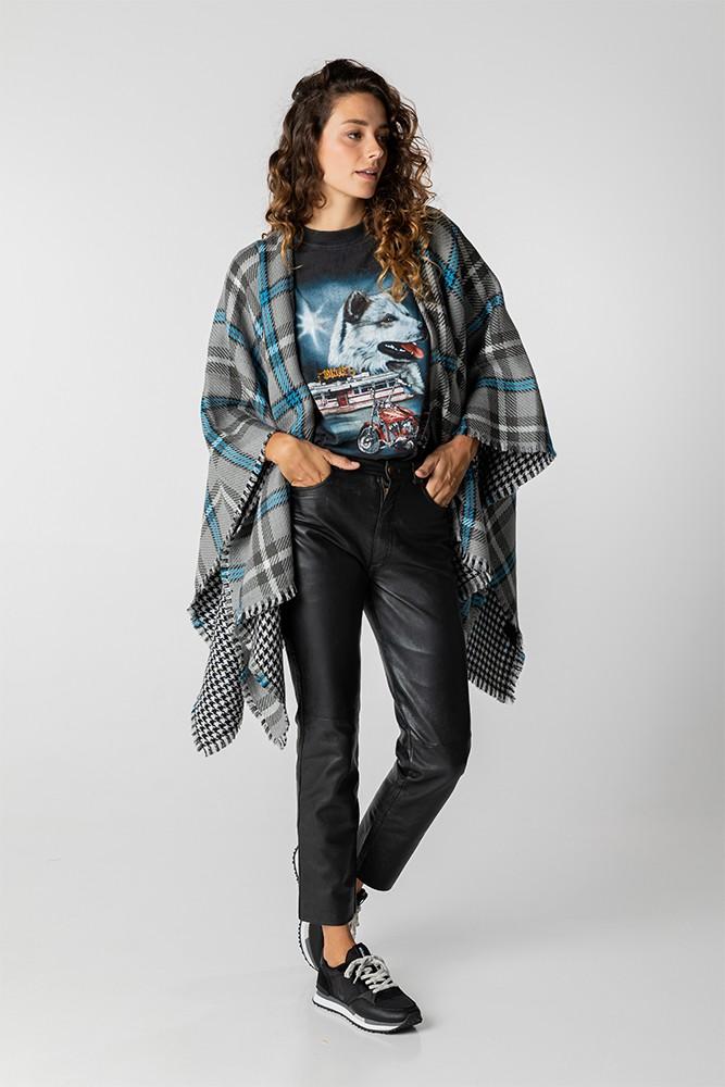 Abbacino Poncho de mujer reversible en negro Libre de impuestos