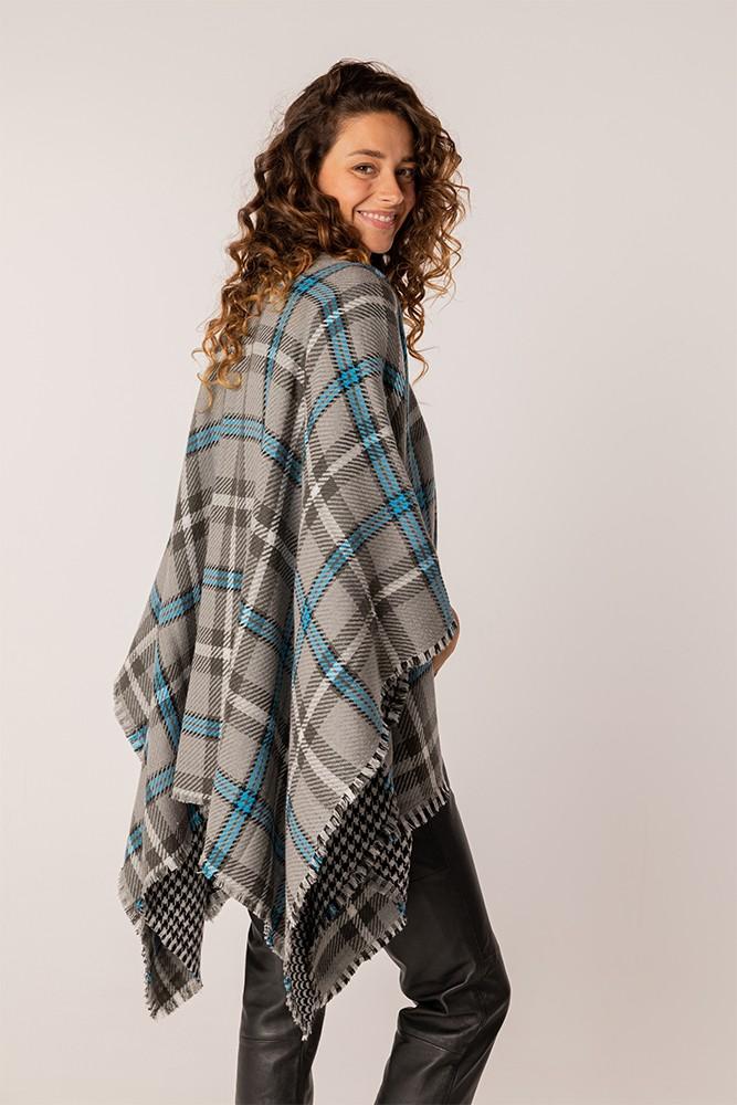 Abbacino Poncho de mujer reversible en negro Libre de impuestos