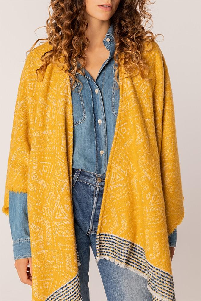 Abbacino Poncho de mujer estampado en ámbar Outlet online