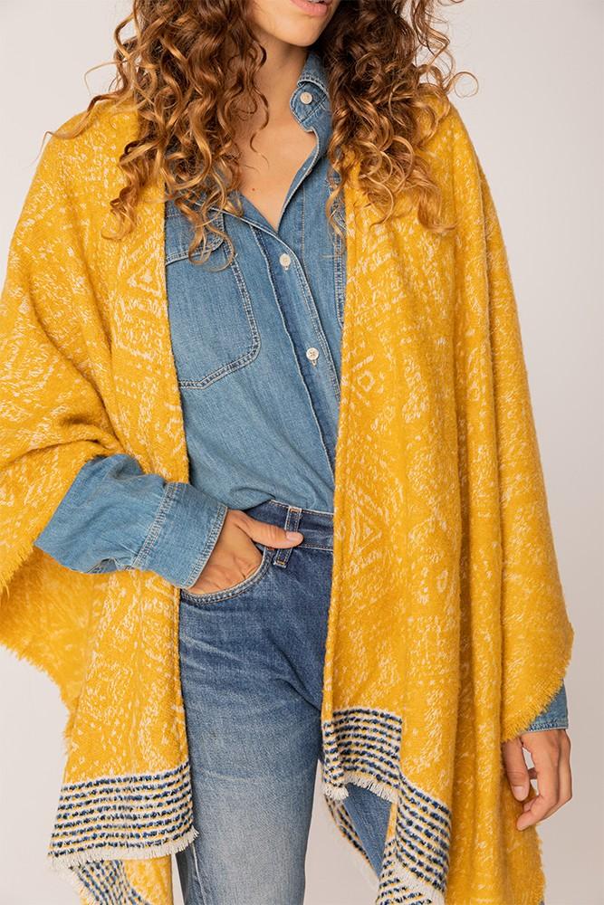 Abbacino Poncho de mujer estampado en ámbar Outlet online