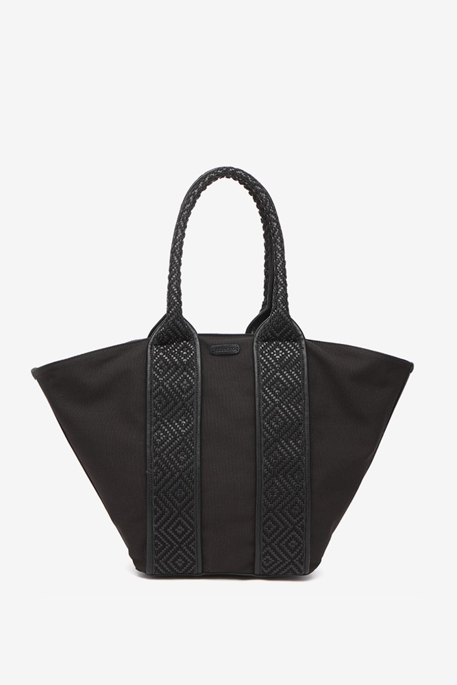 Abbacino Bolso shopper en materiales reciclados en negro Descuento