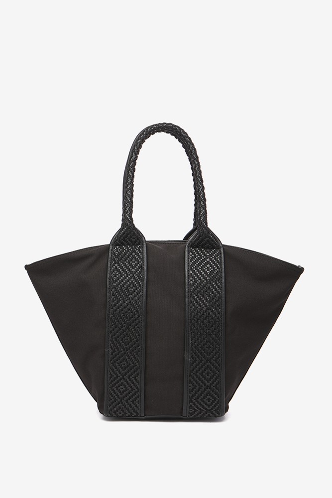 Abbacino Bolso shopper en materiales reciclados en negro Descuento