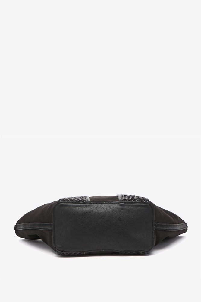 Abbacino Bolso shopper en materiales reciclados en negro Descuento