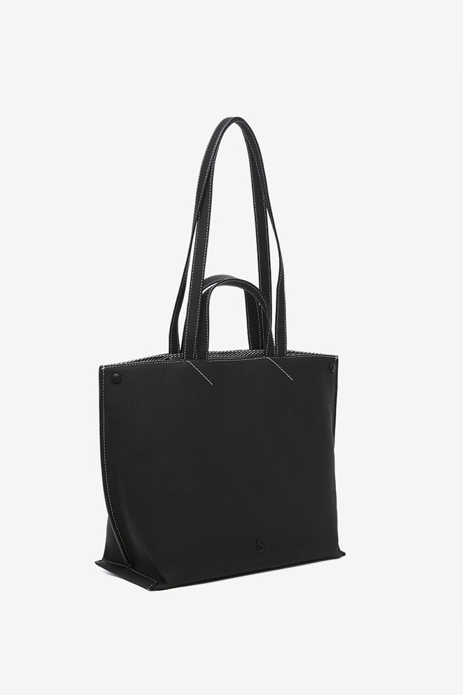 Abbacino Bolso shopper en materiales reciclados negro