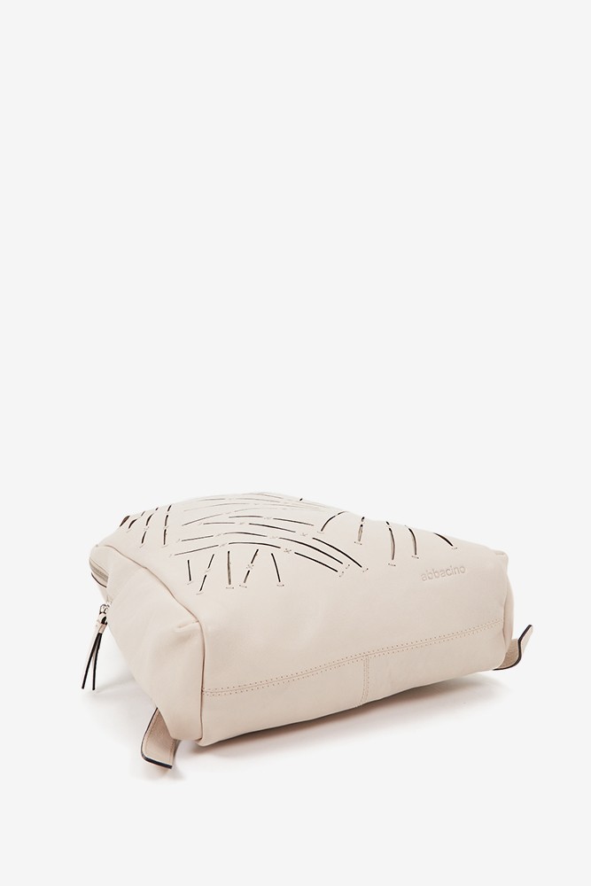 Abbacino Mochila de mujer en piel troquelada beige COMPRAR AHORA