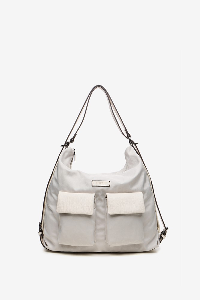 Abbacino Bolso-mochila de mujer con estampado en beige ÚLTIMAS EDICIONES