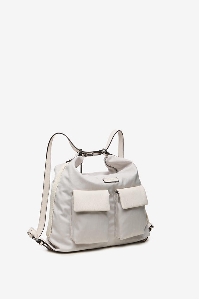 Abbacino Bolso-mochila de mujer con estampado en beige ÚLTIMAS EDICIONES
