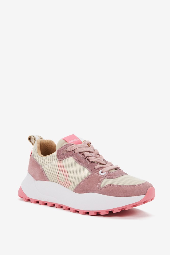 Abbacino Zapatilla de mujer estilo 'runner' en rosa Liquidación