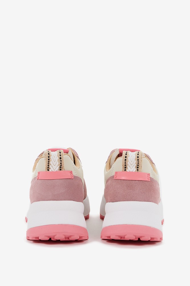 Abbacino Zapatilla de mujer estilo 'runner' en rosa Liquidación