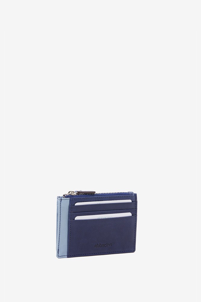 Abbacino Tarjetero-monedero de mujer en piel azul Outlet online