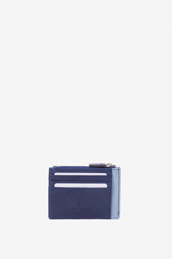 Abbacino Tarjetero-monedero de mujer en piel azul Outlet online