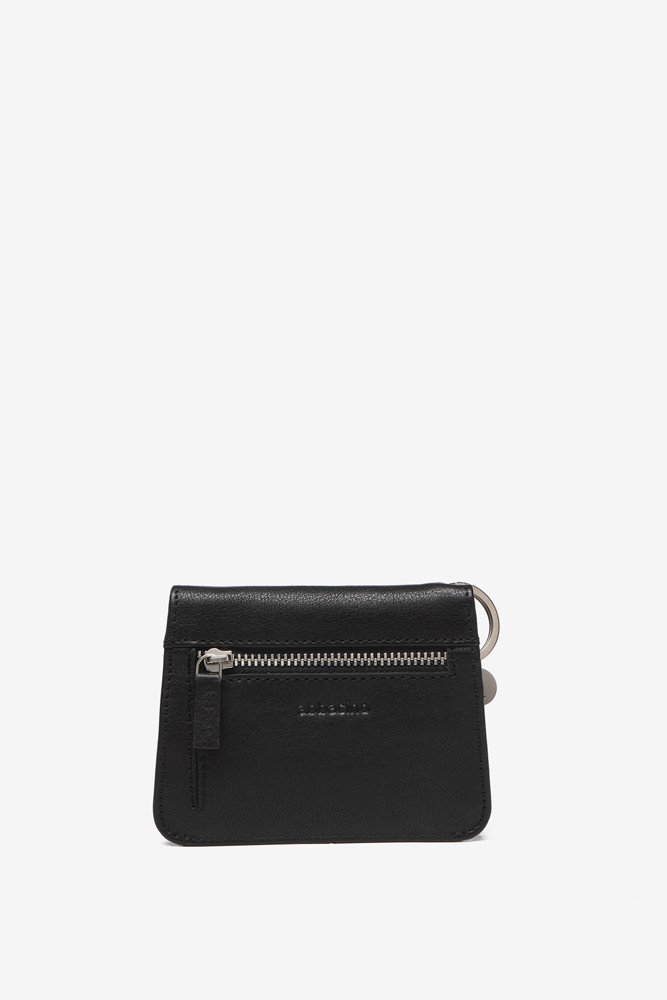 Abbacino Monedero de piel en negro Venta caliente