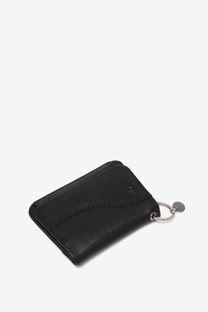Abbacino Monedero de piel en negro Venta caliente