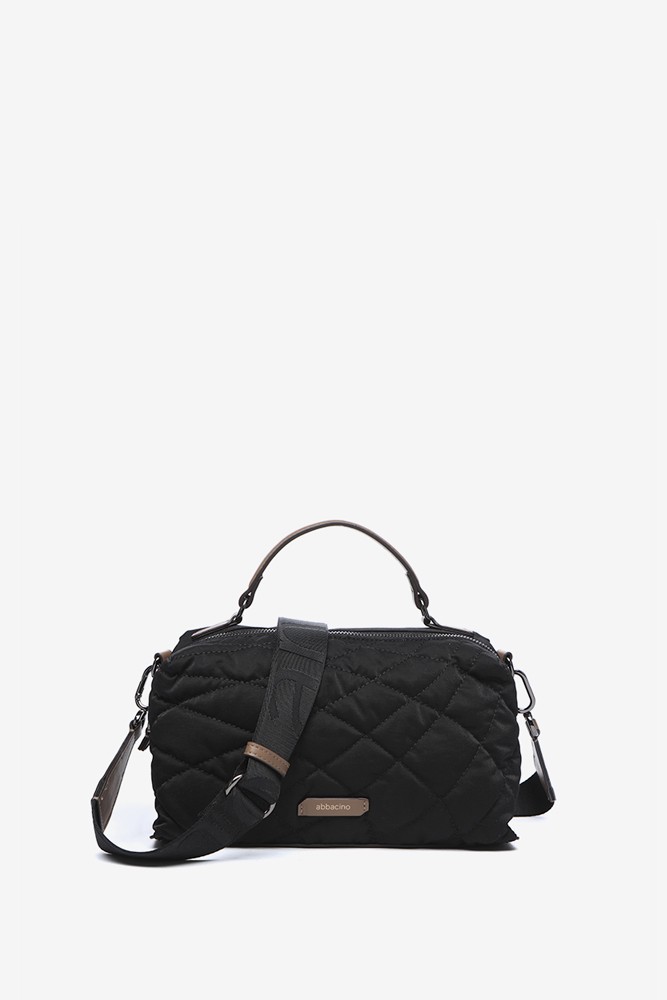 Abbacino Bandolera acolchada en materiales reciclados negro En oferta