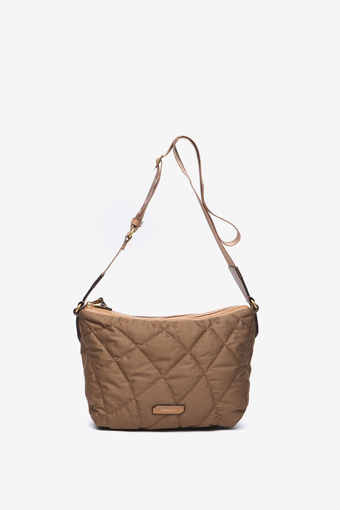 Abbacino Bandolera acolchada en materiales reciclados camel Ventas relámpago