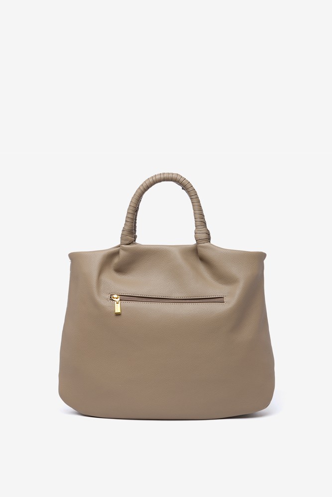 Abbacino Bolso shopper en materiales reciclados trenzados taupe Descuento