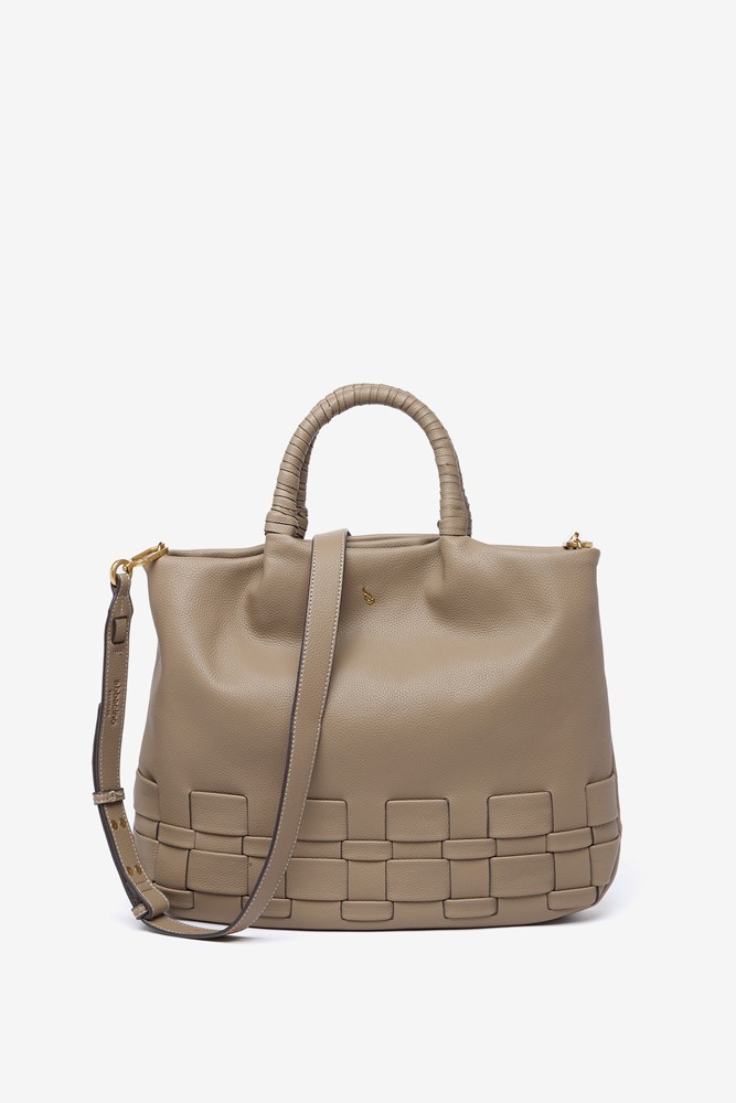 Abbacino Bolso shopper en materiales reciclados trenzados taupe Descuento