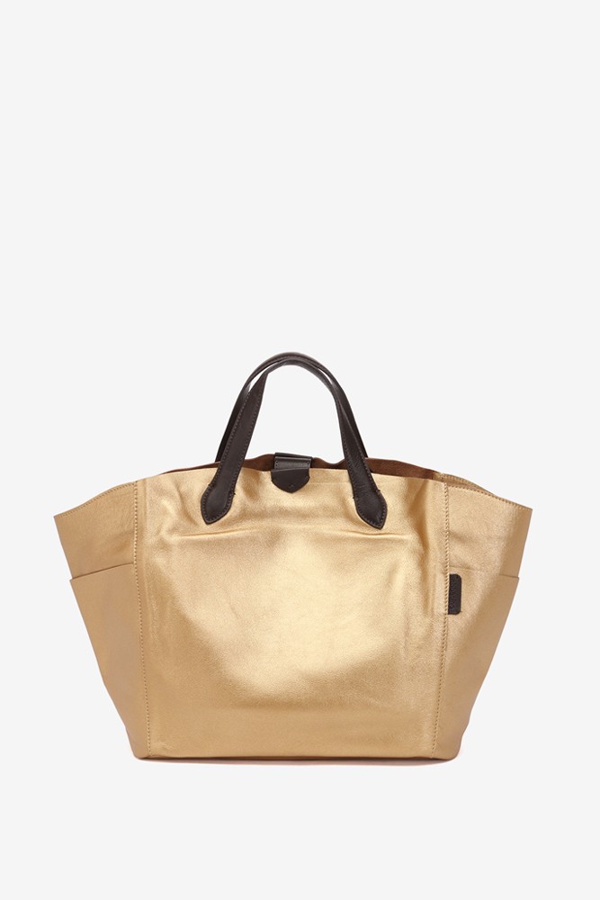 Abbacino Bolso shopper en piel dorada Tienda
