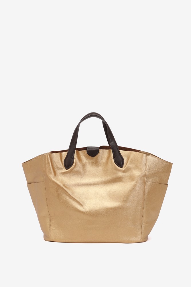 Abbacino Bolso shopper en piel dorada Tienda