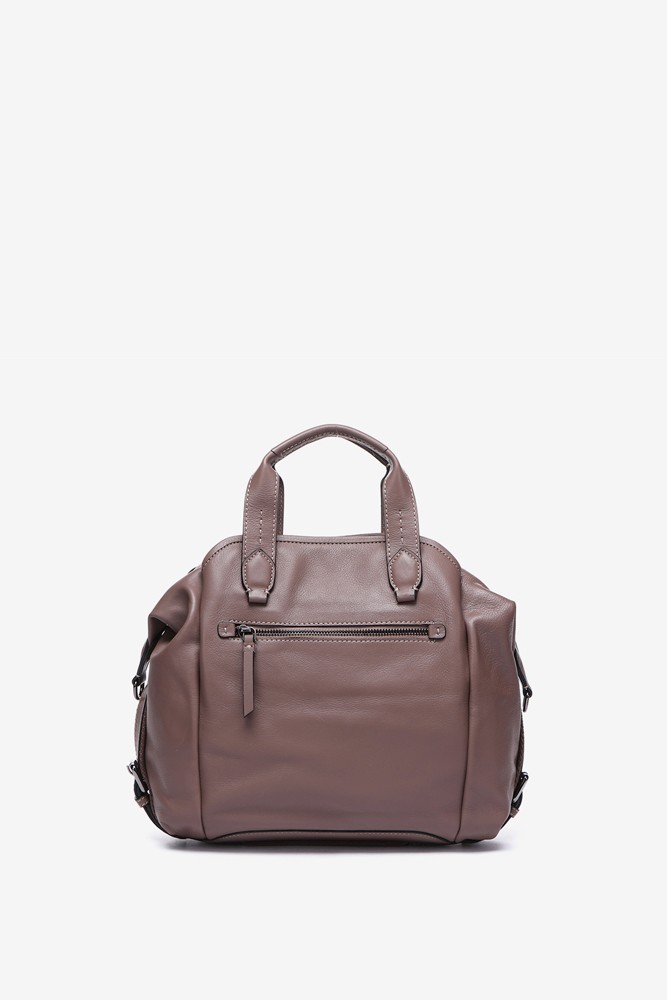 Abbacino Bolso bowling en piel taupe Liquidación