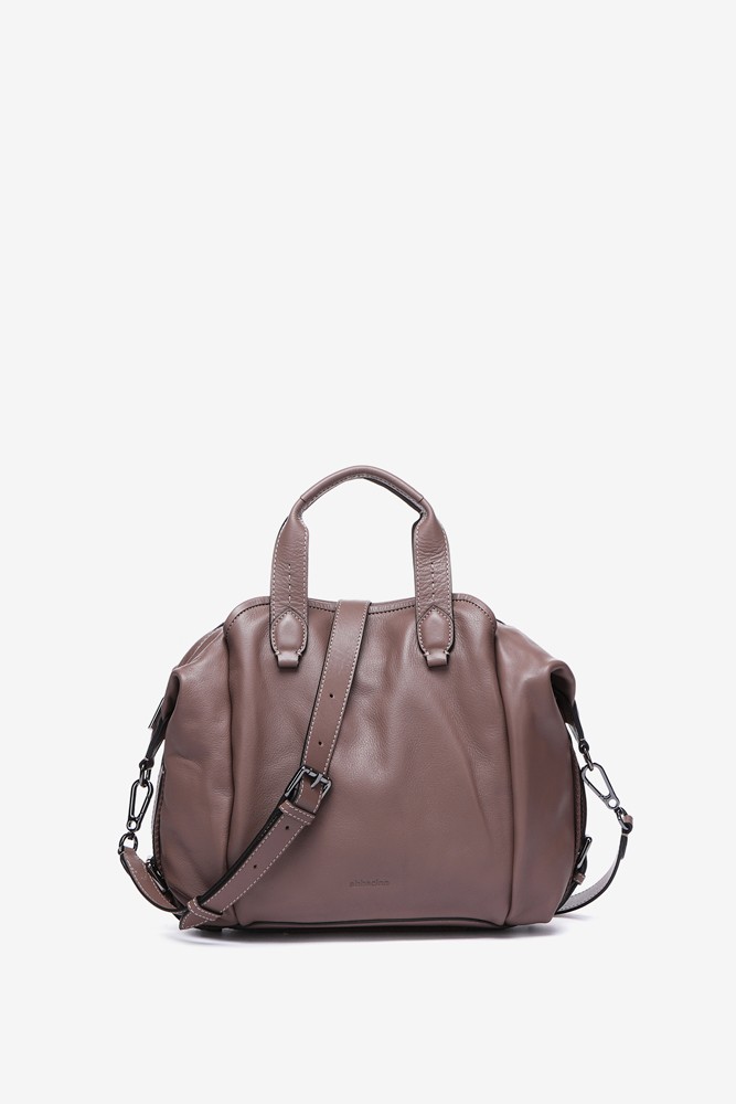 Abbacino Bolso bowling en piel taupe Liquidación
