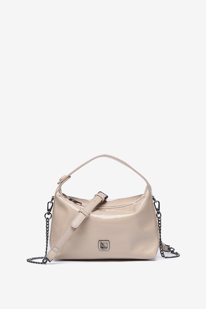 Abbacino Bolso de hombro pequeño en charol beige Rebajas online