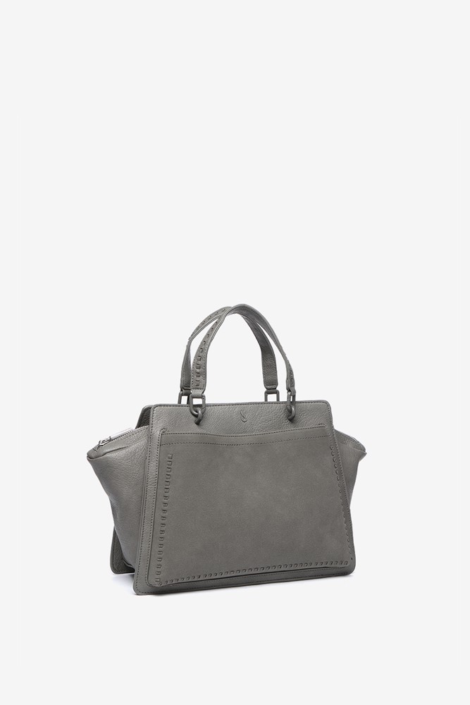 Abbacino Bolso de mano en materiales reciclados gris