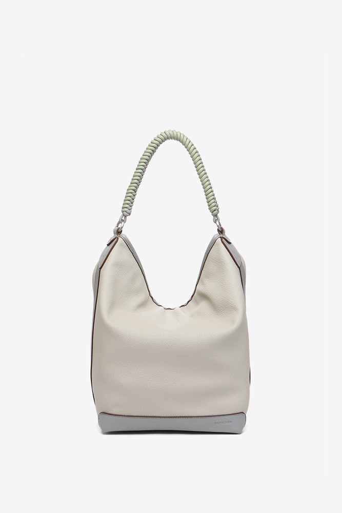Abbacino Bolso de hombro en materiales reciclados en gris Oferta especial de fábrica