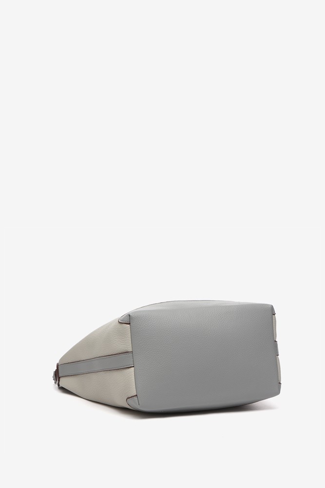Abbacino Bolso de hombro en materiales reciclados en gris Oferta especial de fábrica