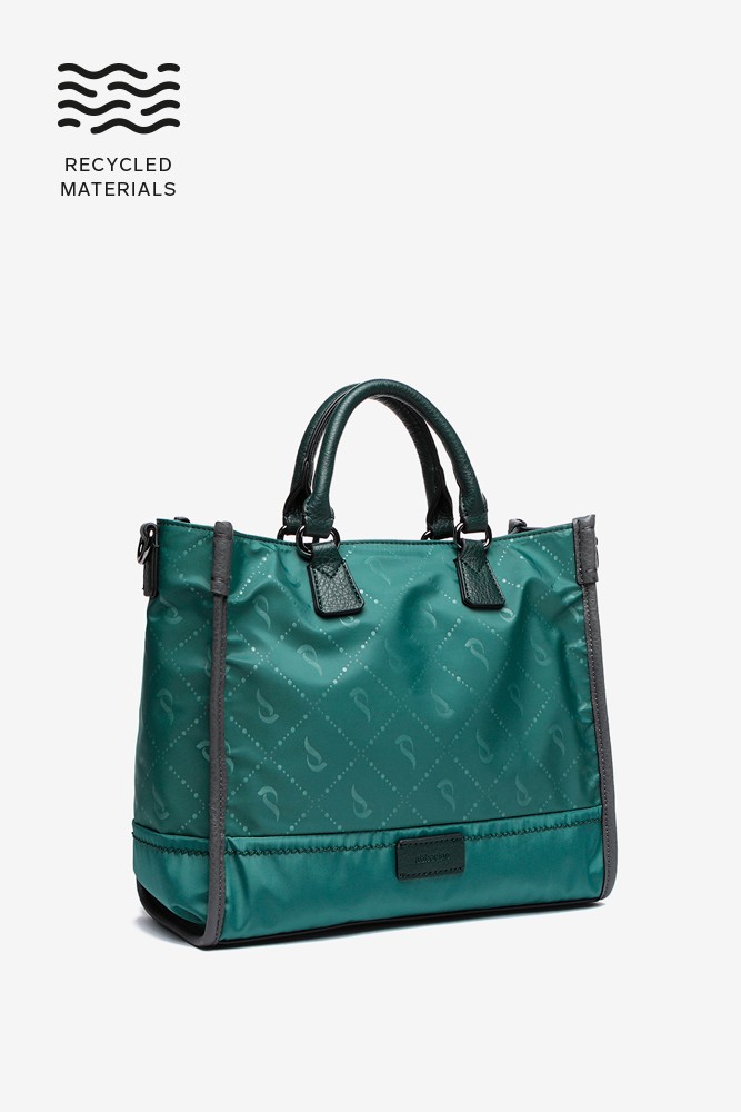 Abbacino Bolso shopper en materiales reciclados verde Superdescuento