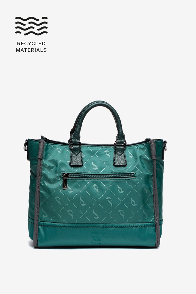 Abbacino Bolso shopper en materiales reciclados verde Superdescuento