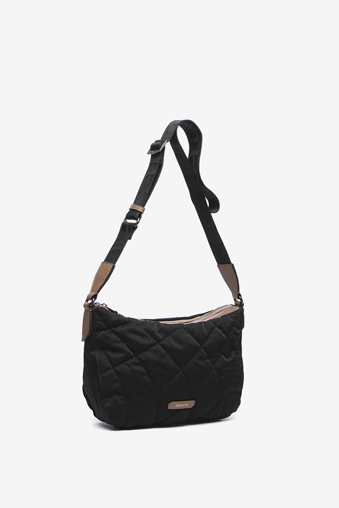 Abbacino Bandolera acolchada en materiales reciclados negro