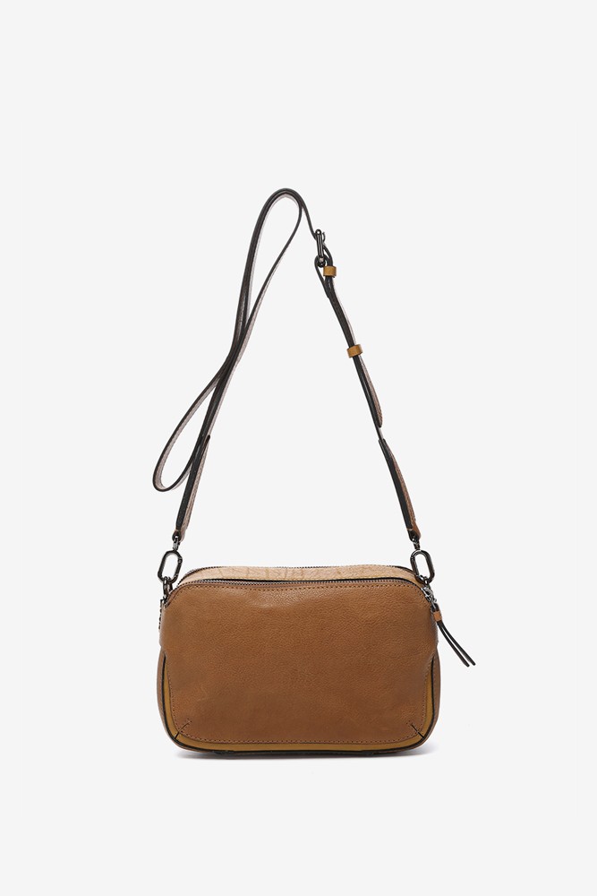 Abbacino Bandolera mini en piel cognac Limitado a 3 días