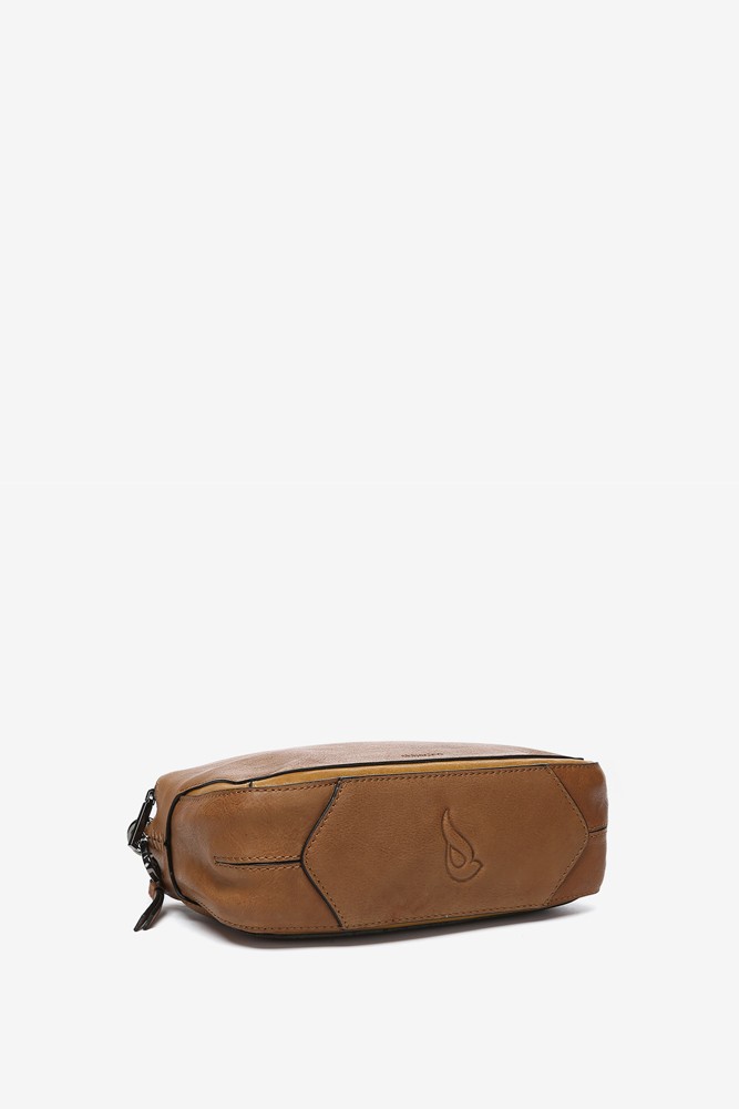 Abbacino Bandolera mini en piel cognac Limitado a 3 días