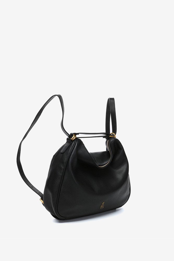 Abbacino Bolso - mochila en piel negra Precios de Black Friday