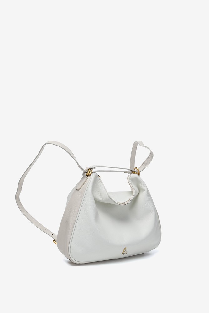 Abbacino Bolso - mochila en piel blanca En oferta