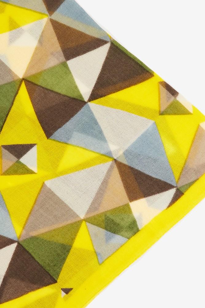 Abbacino Pañuelo de lana con estampado geométrico en ámbar Outlet