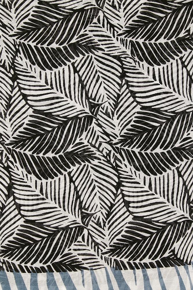 Abbacino Pañuelo con estampado tropical en blanco y negro Rebajas de fábrica