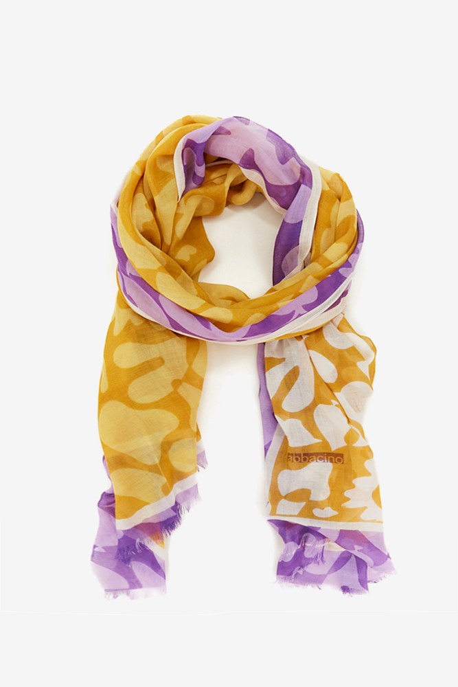 Abbacino Pañuelo de mujer con estampado animal print en amarillo