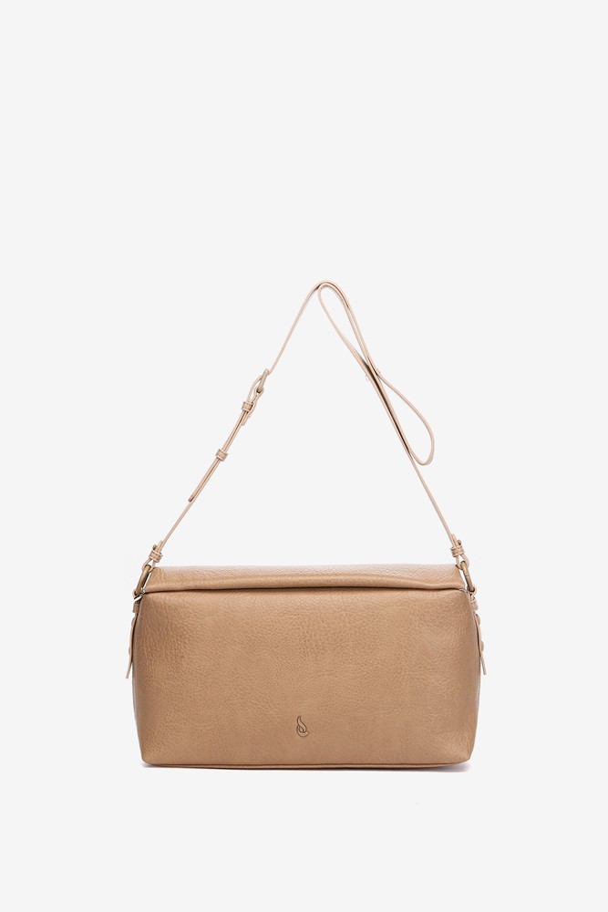 Abbacino Bolso de hombro en materiales reciclados en taupe Rebajas de fin de temporada