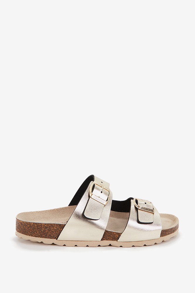 Abbacino Sandalia plana de mujer en beige perlado Mejor oferta